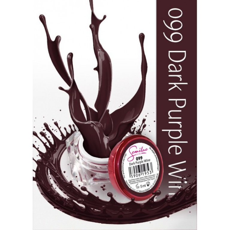 Gel Color Semilac - 099 Dark Purple Wine
